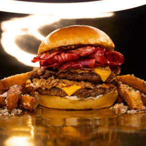 Bacon Truffle Burger with Fries