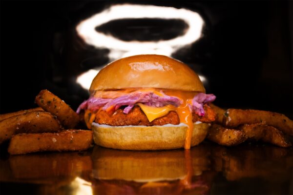 Spicy Truffle Ranch Chicken Burger with Fries